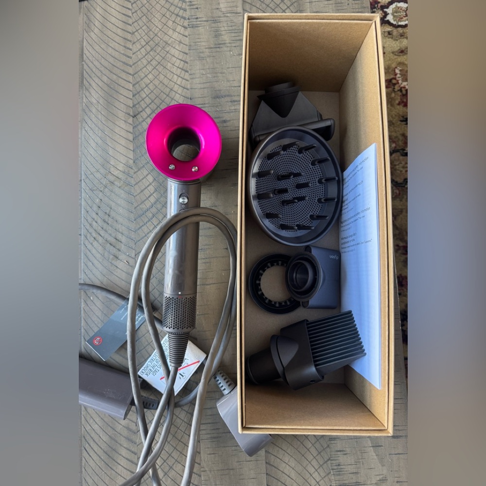 Dyson Hair Styling Set in Pink and Gray
